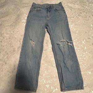 Girls Old Navy wide leg boyfriend style jeans. Size 10. EUC